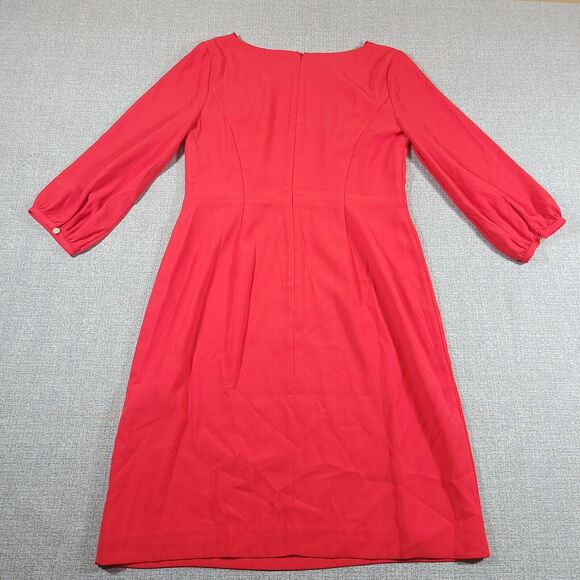 Talbots Dress Women 4 Midi Sheath Lined Red - Picture 7 of 16